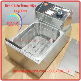 Bếp chiên dùng điện loại khoang chứa 5,5 lít dầu ăn, có giỏ hứng