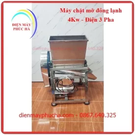 Máy Chặt Mỡ Đông Lạnh 4Kw 380v - Ảnh khung chân chắc chắn, inox dày, có đế cao su chống rung khi máy hoạt động.