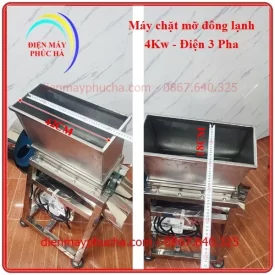 Máy Chặt Mỡ Đông Lạnh 4Kw 380v - Ảnh cửa nạp liệu của máy với kích thước rộng, bộ dao băm được thiết kế tối ưu, sắc bén.