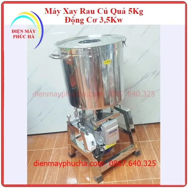 Máy xay đa năng 5kg động cơ 3500w nồi cao 40cm: xay rau má, xay nước sốt, xay riềng sả ớt