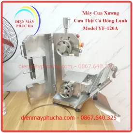 Máy Cưa Xương YF-F120A - Ảnh chi tiết cấu tạo, lưỡi cưa, bánh đà … chất liệu inox bền đẹp, năng suất cao.