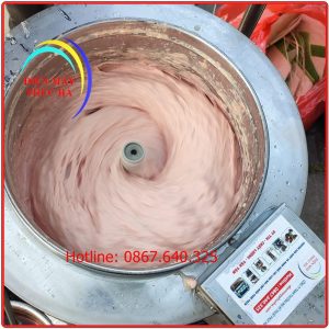 Thành phẩm khi xay xong của máy xay giò chả 3kg 3kw