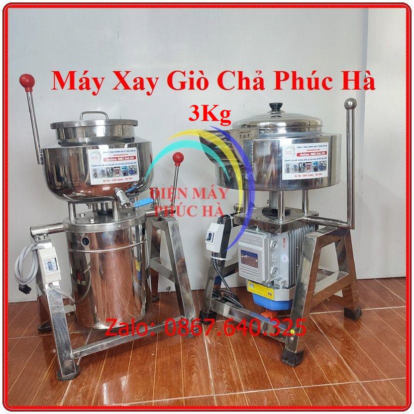 Máy xay giò chả 3kg công suất 3kW, inox 304