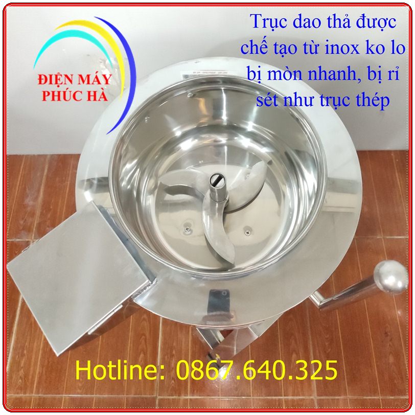 Máy Xay Giò Chả 5Kg 3,5Kw 220V – góc chụp 4, cấu tạo chi tiết rõ nét, vật liệu inox, motor khỏe, bền bỉ.