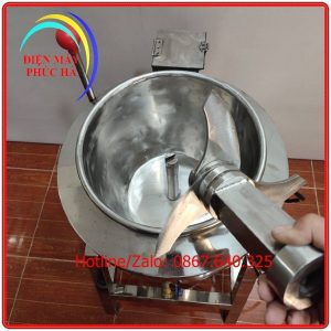 Máy Xay Giò Chả 5Kg Biến Tần 1 Pha – góc chụp 4, cấu tạo chi tiết rõ nét bộ dao xay, vật liệu inox 304 chắc chắn, sắc bén