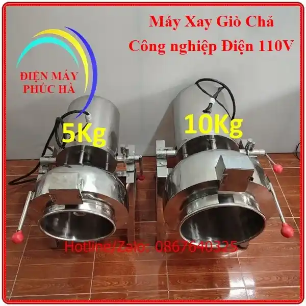 Máy xay giò chả công nghiệp 5kg 7kg 10kg 15kg 20kg dùng điện 110v cối nghiêng