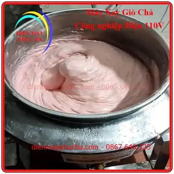 Thành phẩm mọc của máy xay giò chả công nghiệp 5kg 7kg 10kg 15kg 20kg điện 110V