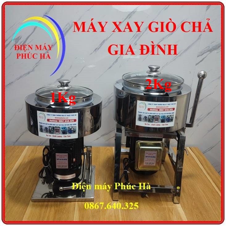 Máy xay giò chả gia đình 1kg 2kg inox 304 chính hãng Điện Máy Phúc Hà