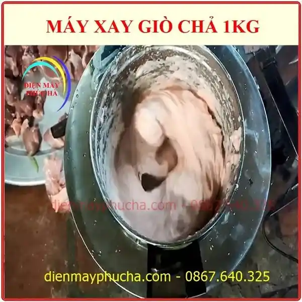 Thành phẩm mọc làm giò chả khi sử dụng máy xay giò chả 1kg