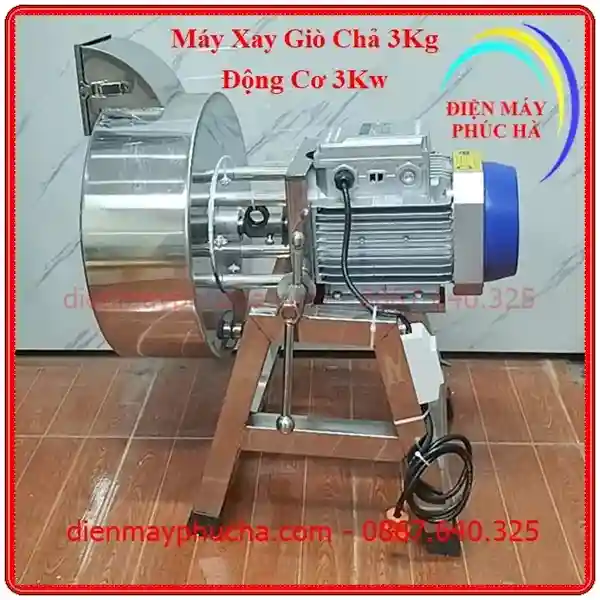 Máy xay giò chả 3kg 3kw cối nghiêng