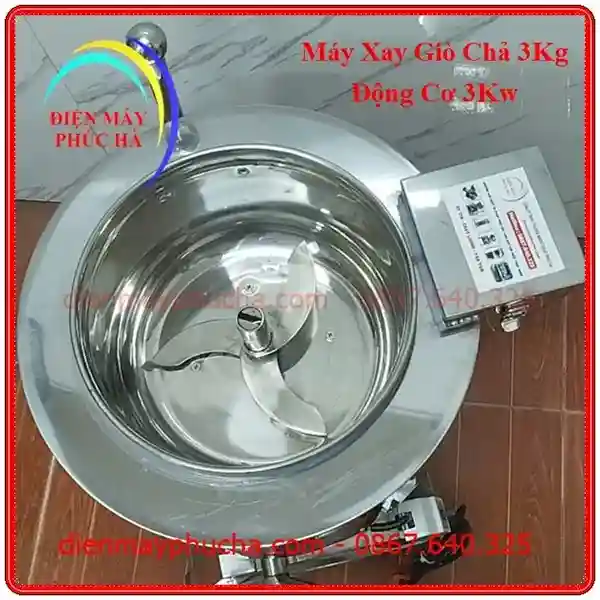 Cấu tạo máy xay giò chả 3kg 3kw