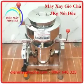 Máy xay giò chả 3kg inox 304 nồi đúc