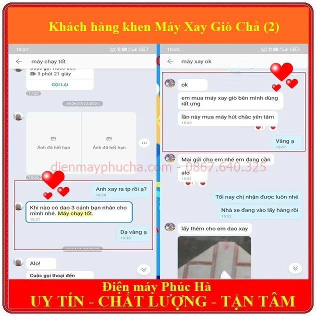 Khách Hàng Khen Máy Xay Giò Chả Phúc Hà Xay khoẻ, Không Nóng Mọc