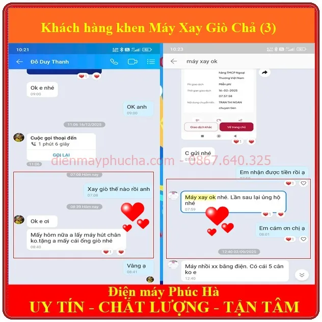 Khách Hàng Khen Máy Xay Giò Chả Phúc Hà Xay Tốt, Đúng Như Tư Vấn