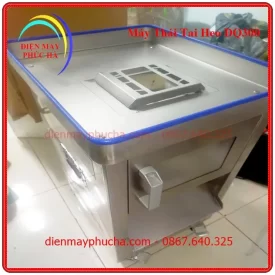 Máy Thái Tai Heo DQ300 - Ảnh tổng thể sản phẩm, toàn thân, góc chính diện, chất liệu inox bền đẹp, năng suất cao.