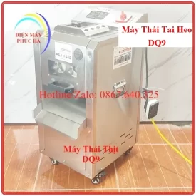 May Máy Thái Tai Heo DQ9 - Ảnh nhìn góc nghiêng của máy, với khung chân chắc chắn, máy có 4 bánh xe dễ dàng di chuyển. Tai Heo Dq9 2