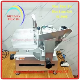 Máy Thái Tai Heo Siêu Mỏng Tự Động SL300E Để Làm Nộm, Gỏi, Tré - Ảnh chi tiết cấu tạo bàn đẩy được tự động đẩy qua lại lưỡi dao.