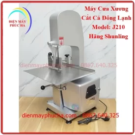 Máy Cưa Xương J210 - Ảnh tổng thể sản phẩm, toàn thân, góc chính diện, chất liệu inox bền đẹp, năng suất cao.