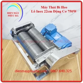 Máy thái bì lô 22cm có lô thái bằng thép hoặc inox, rãnh nông hoặc rãnh sâu dài 12cm