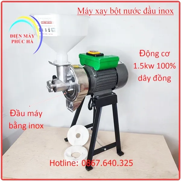 Máy xay bột khô, bột gạo nước, bột đậu nành
