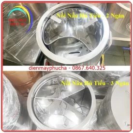 Nồi nấu hủ tiếu có loại 2 ngăn, loại 3 ngăn tuỳ chọn