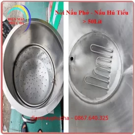 Nồi nấu hủ tiếu 50 lít 60 lít 70 lít 100 lít dùng để nấu phở,nấu hủ tiếu, hầm xương