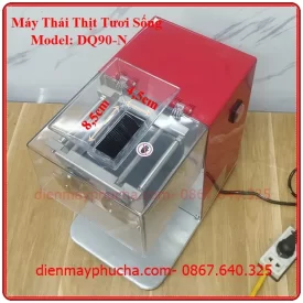 Máy Thái Thịt Tươi Sống DQ90-N - Ảnh chi tiết cấu tạo phễu nạp thịt tiện lợi khi sử dụng.