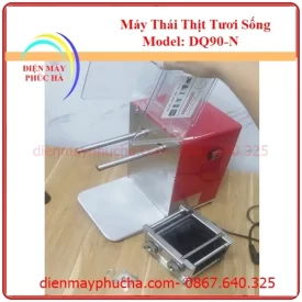 Máy Thái Thịt Tươi Sống DQ90-N - Ảnh bộ dao của máy được tháo dời ra dễ dàng từ phía trước, chất liệu dao bằng thép cứng không gỉ sét bền đẹp, có nhiều cỡ dao phù hợp cho các món ăn khác nhau.