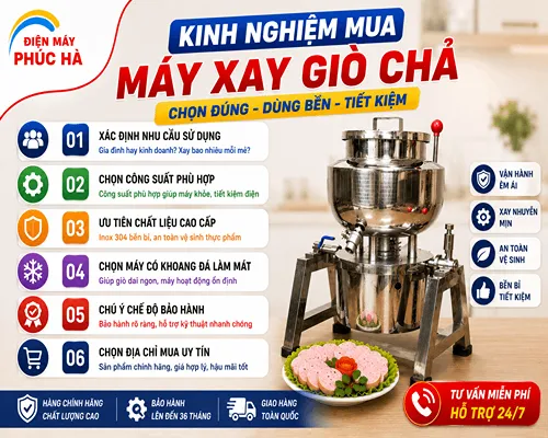 Kinh nghiệm mua máy xay giò chả