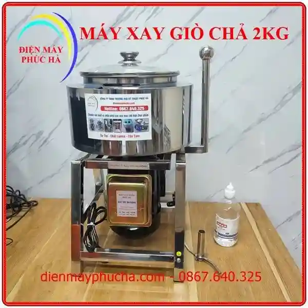 máy xay giò chả 2kg động cơ 1.5w dao thả