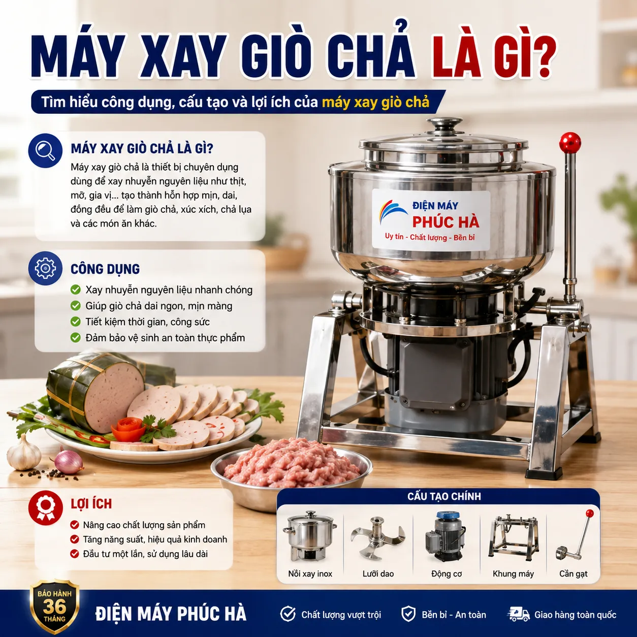 máy xay giò chả là gì