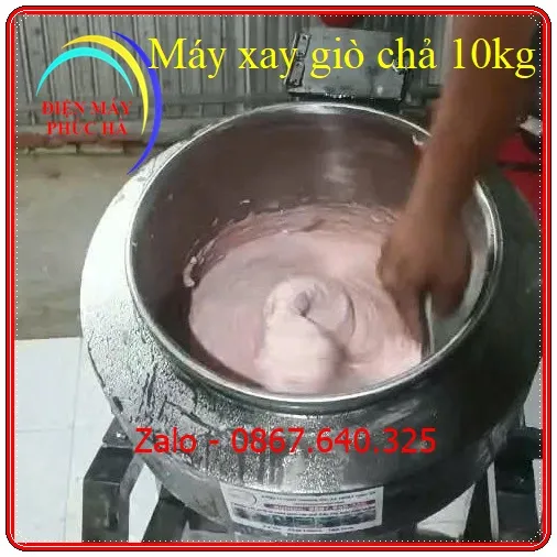 Máy xay giò chả bị cháy hỏng mô tơ và mẹo xử lý 2 Máy xay giò chả 10kg có biến tần khi xay thực tế